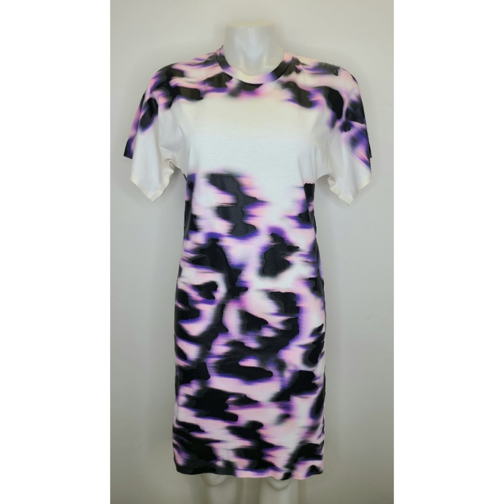 Balenciaga T's T-Shirt Dress Psychedelic Camo Print White Purple Black Small - Picture 13 of 13